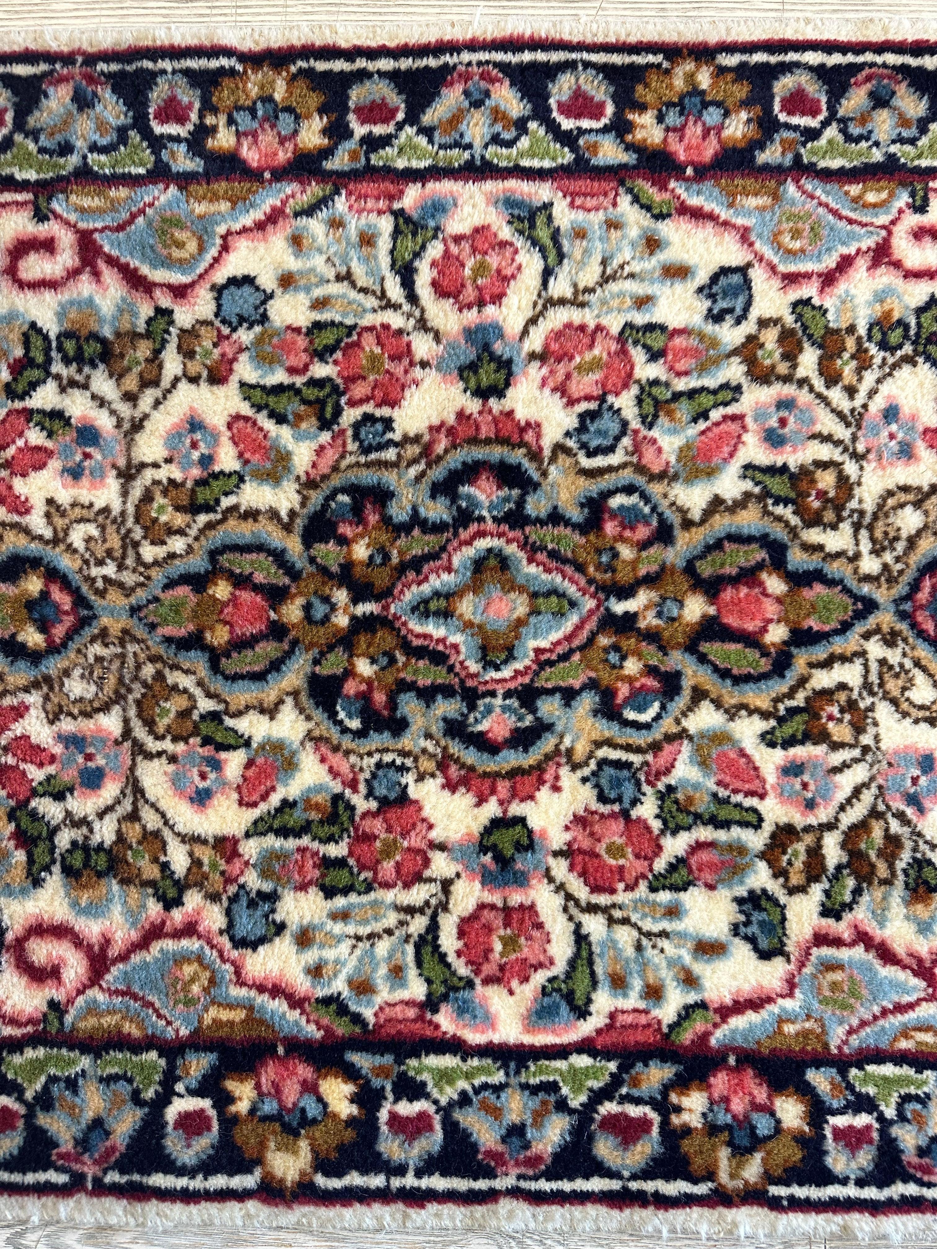 Handmade Vintage Small Kirman Rug 2’x3’8”