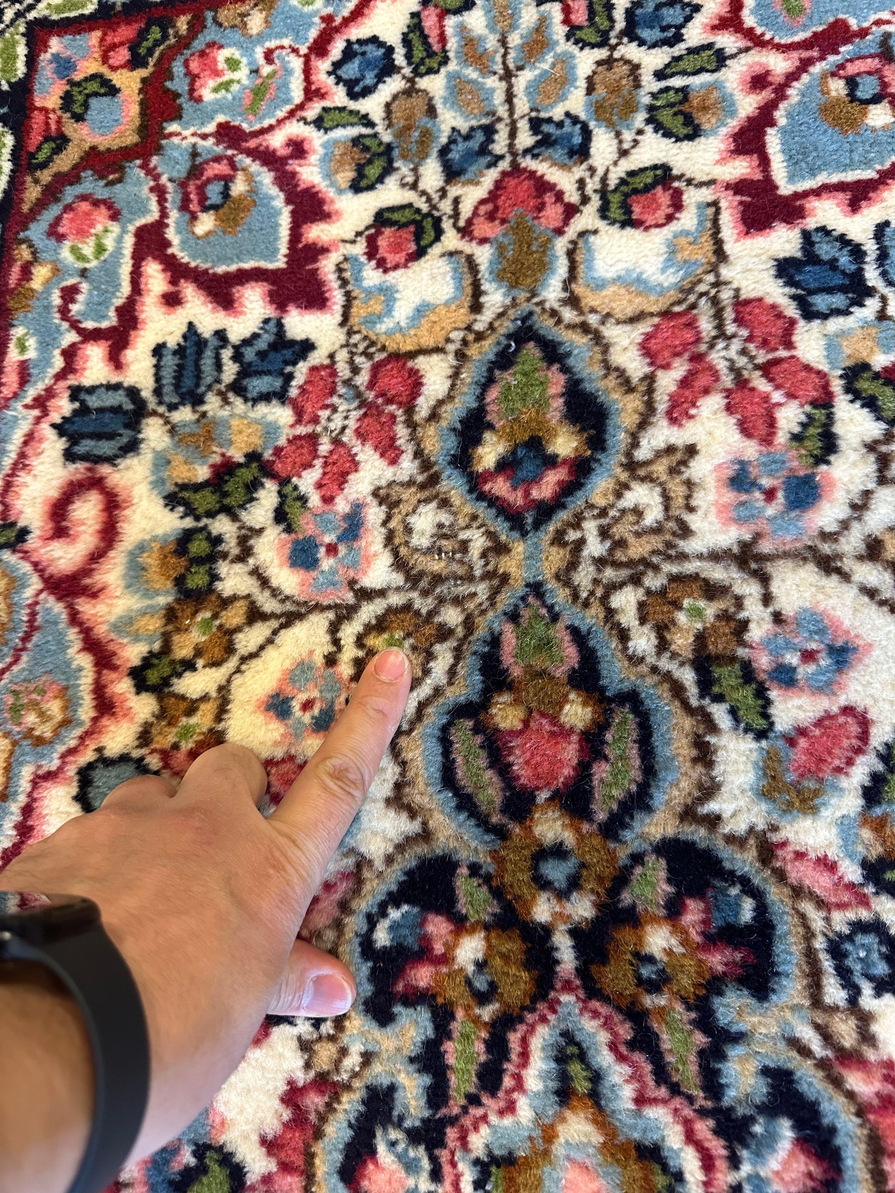 Handmade Vintage Small Kirman Rug 2’x3’8”