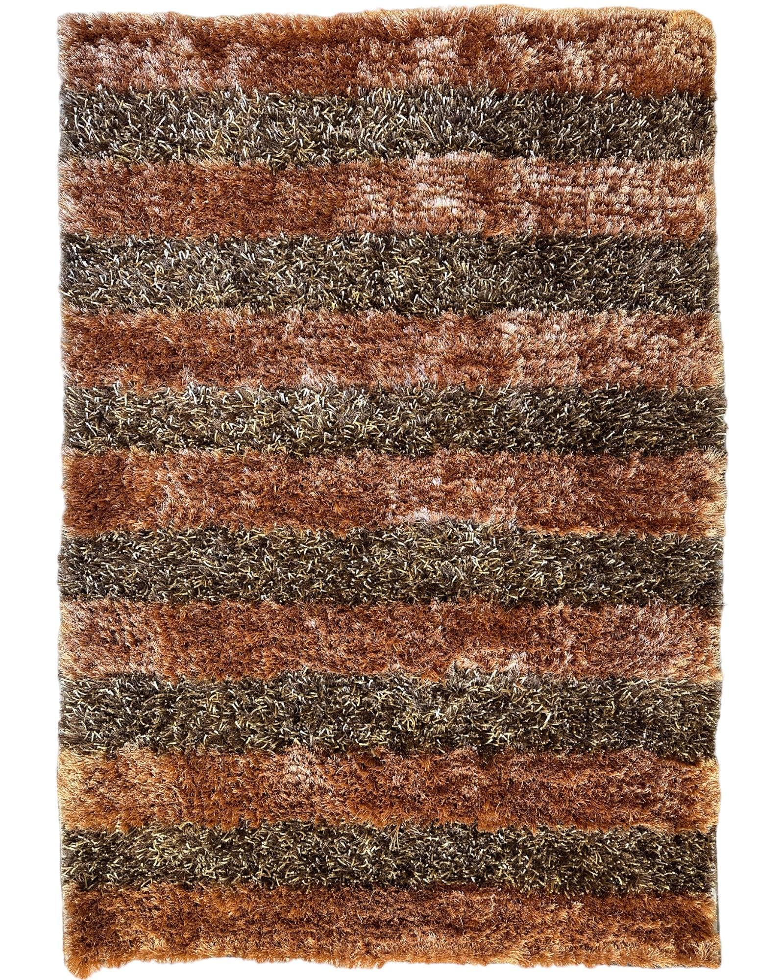 Handwoven Multi-Tone 2” Shag Rug 4 x 6