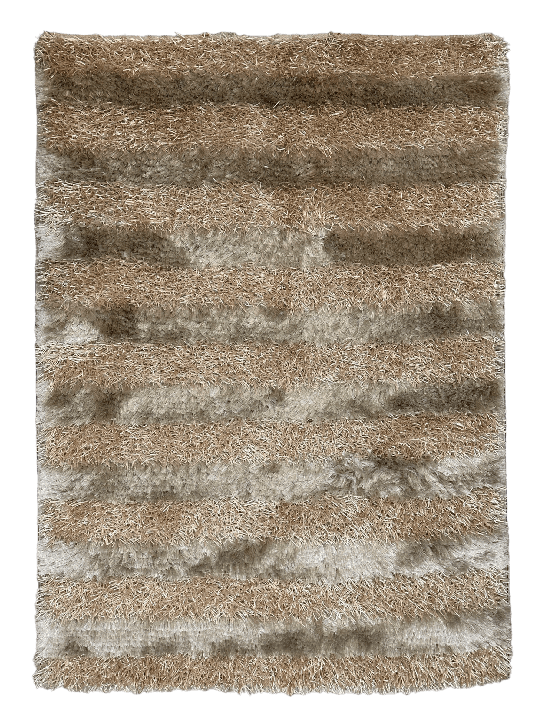 Handwoven Multi-Tone Shag Rug 5' x 6'7”