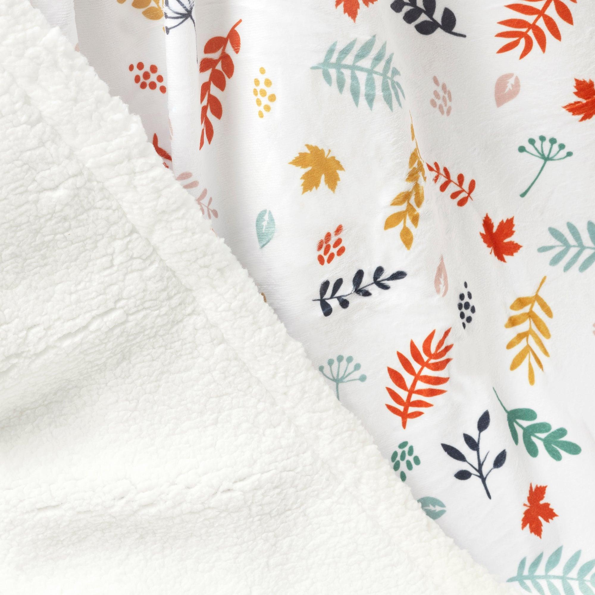 Harvest Foliage Sherpa Baby Blanket