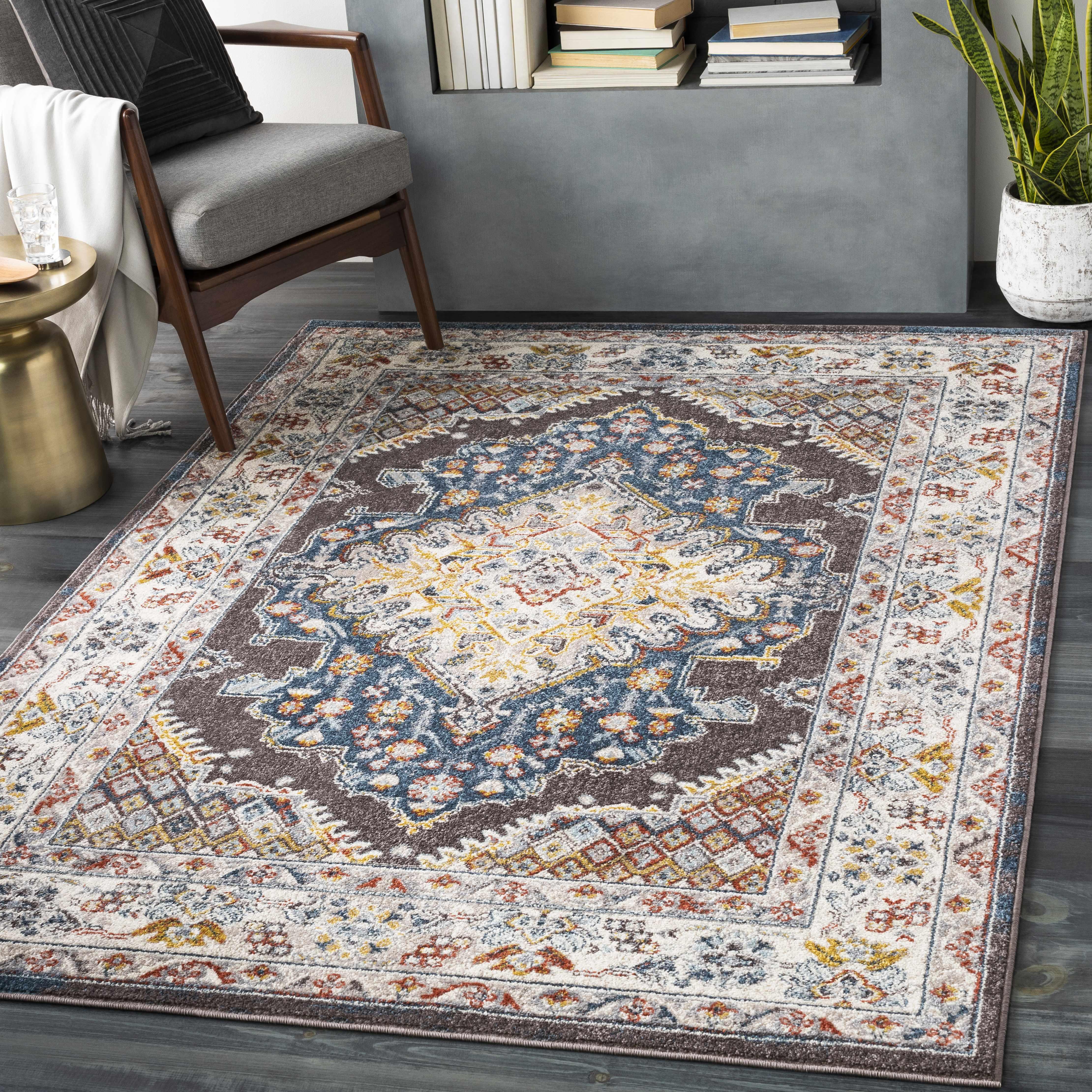 Haymond Brown Medallion Area Rug