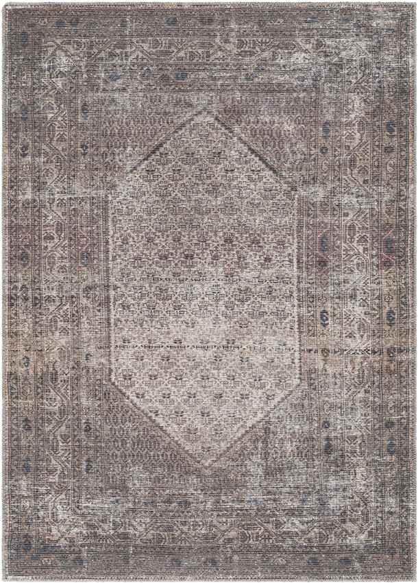 Hayri Traditional Dark Red Washable Area Rug