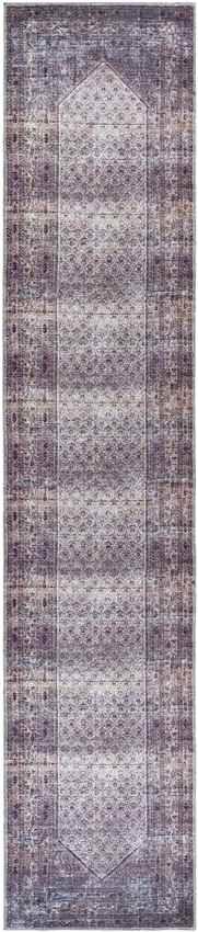 Hayri Traditional Plum Washable Area Rug