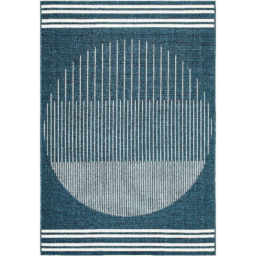 Heathr Modern Marine Blue Area Rug