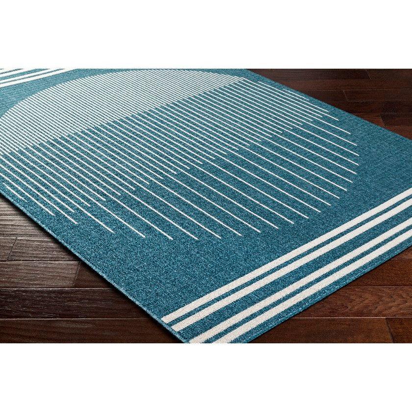 Heathr Modern Marine Blue Area Rug