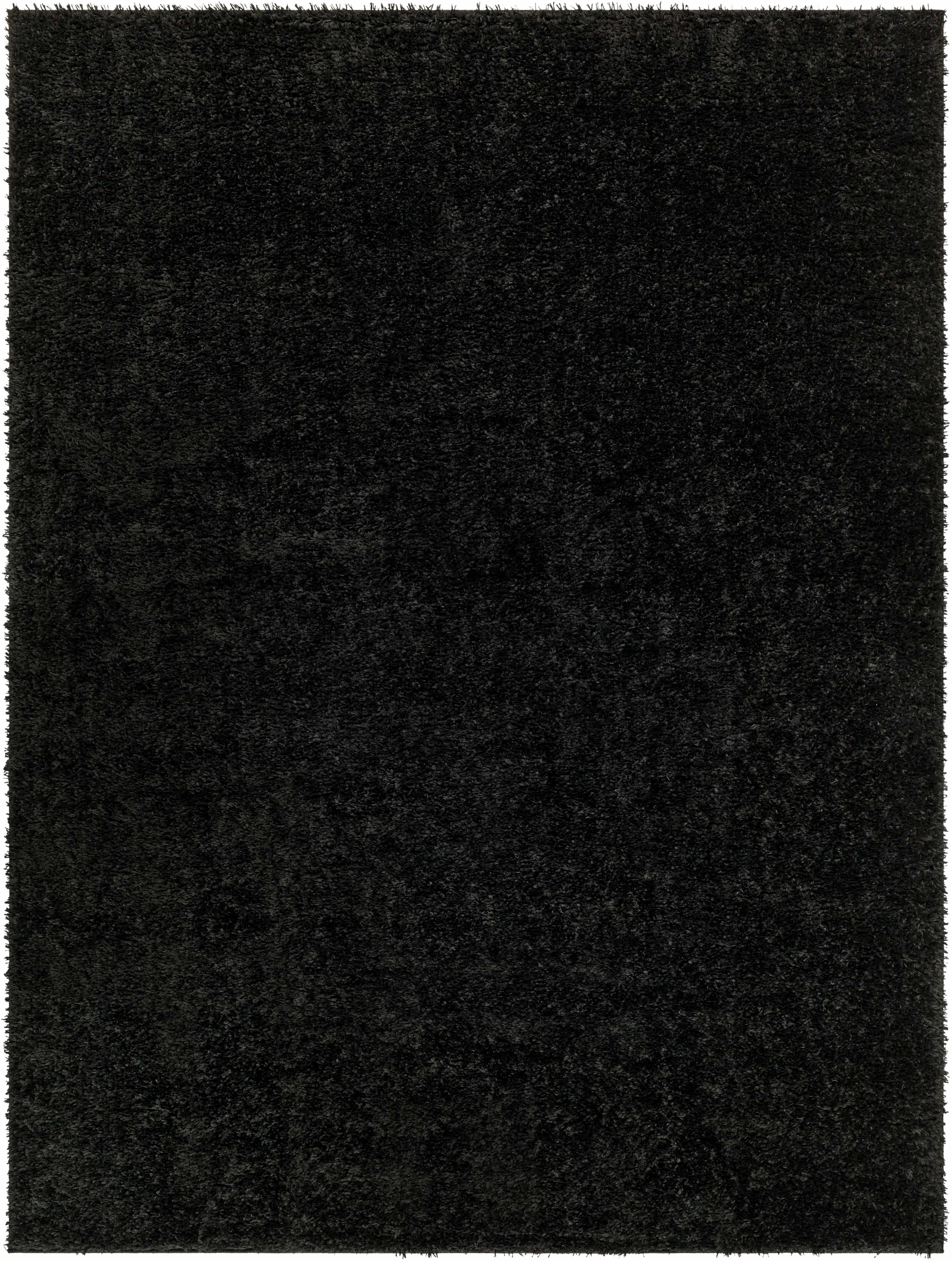 Heavenly Solid Black Plush Rug