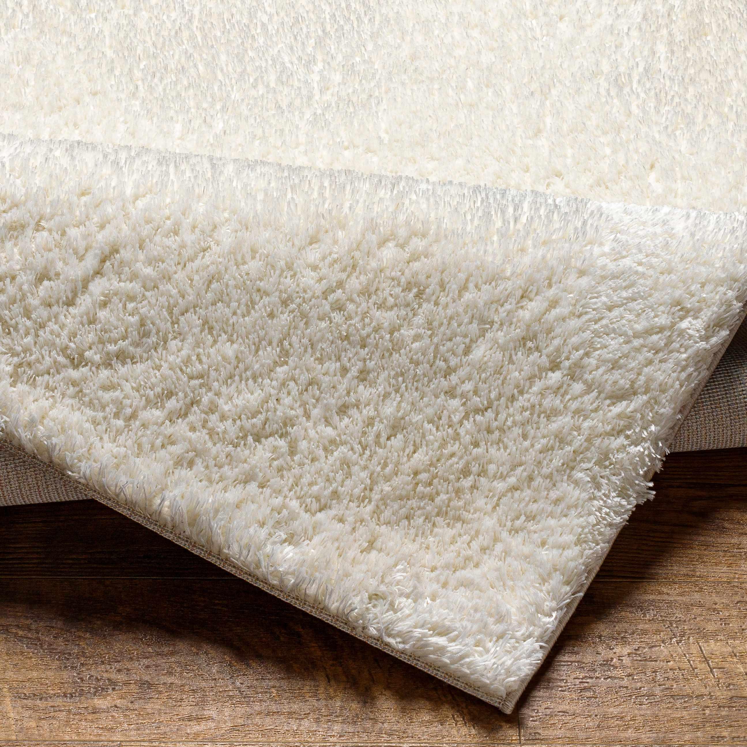 Heavenly Solid Cream Plush Rug