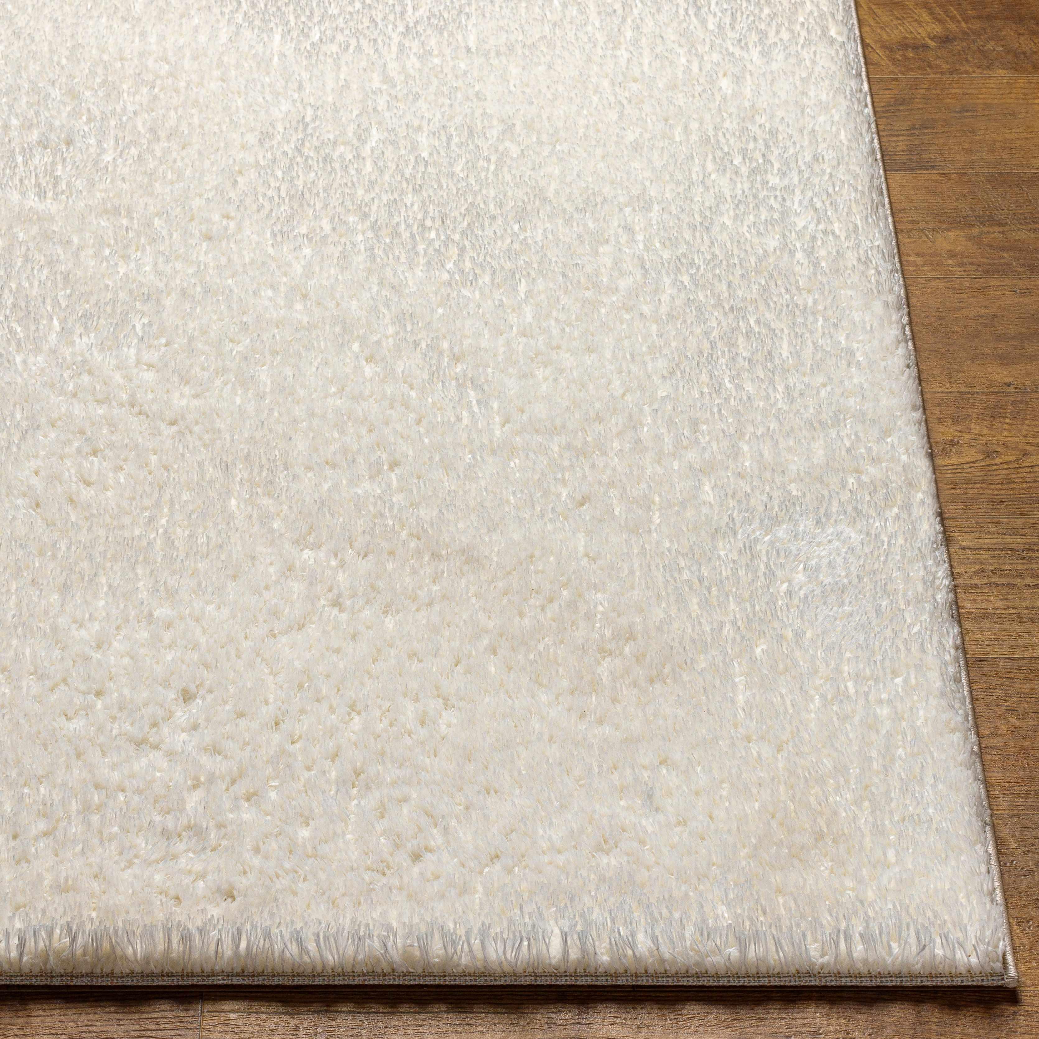 Heavenly Solid Cream Plush Rug