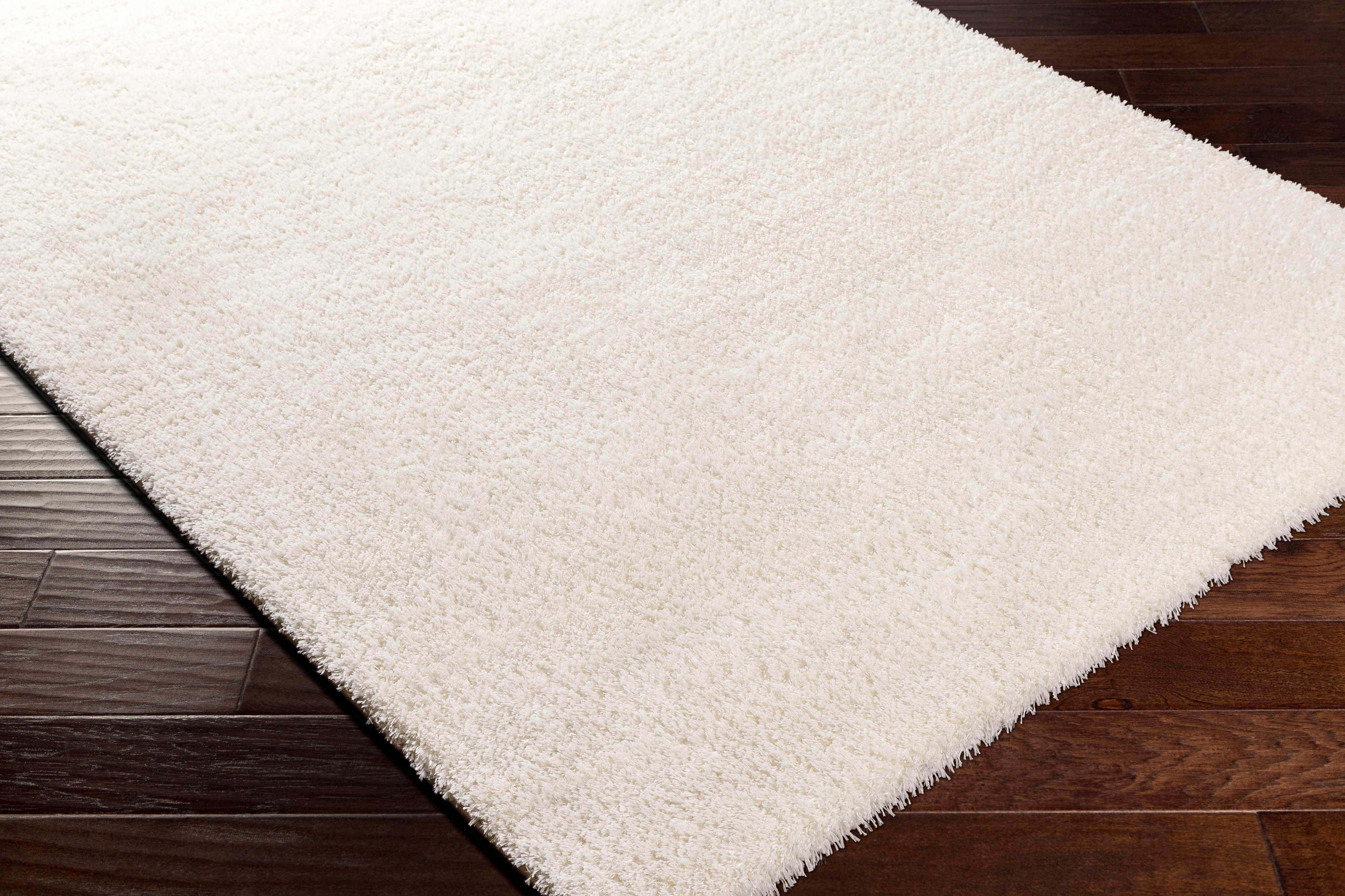 Heavenly Solid Cream Plush Rug