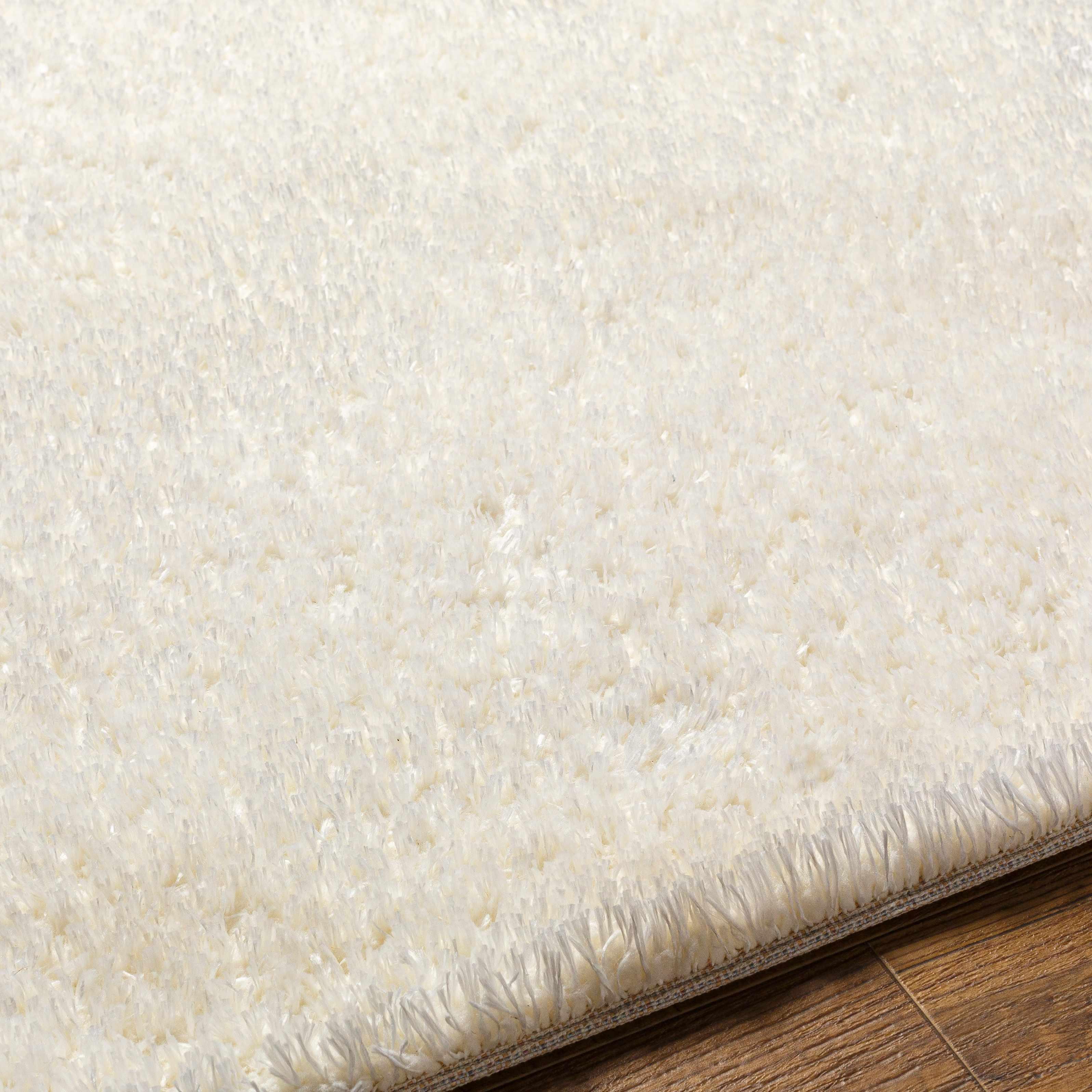 Heavenly Solid Cream Plush Rug