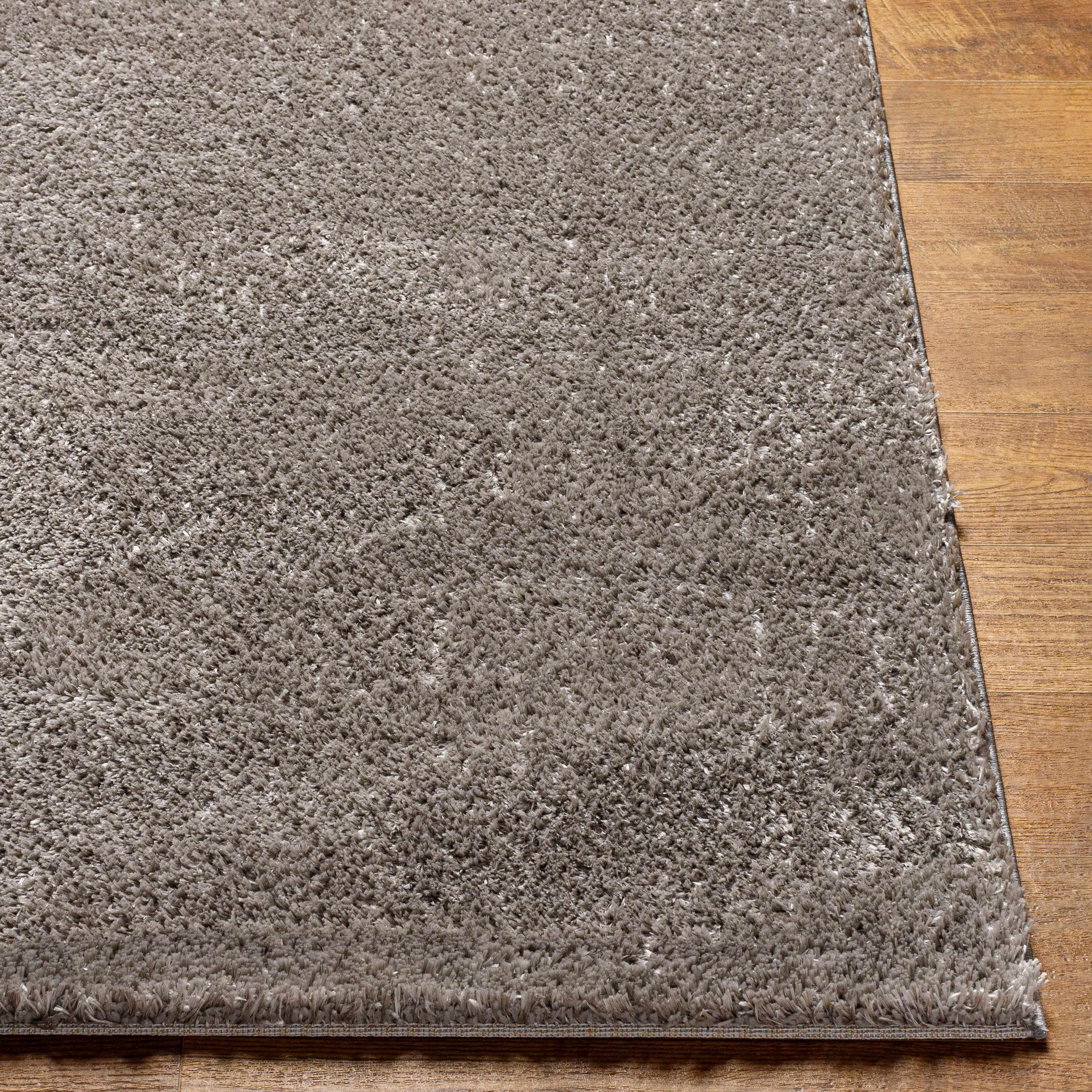 Heavenly Solid Gray Plush Rug