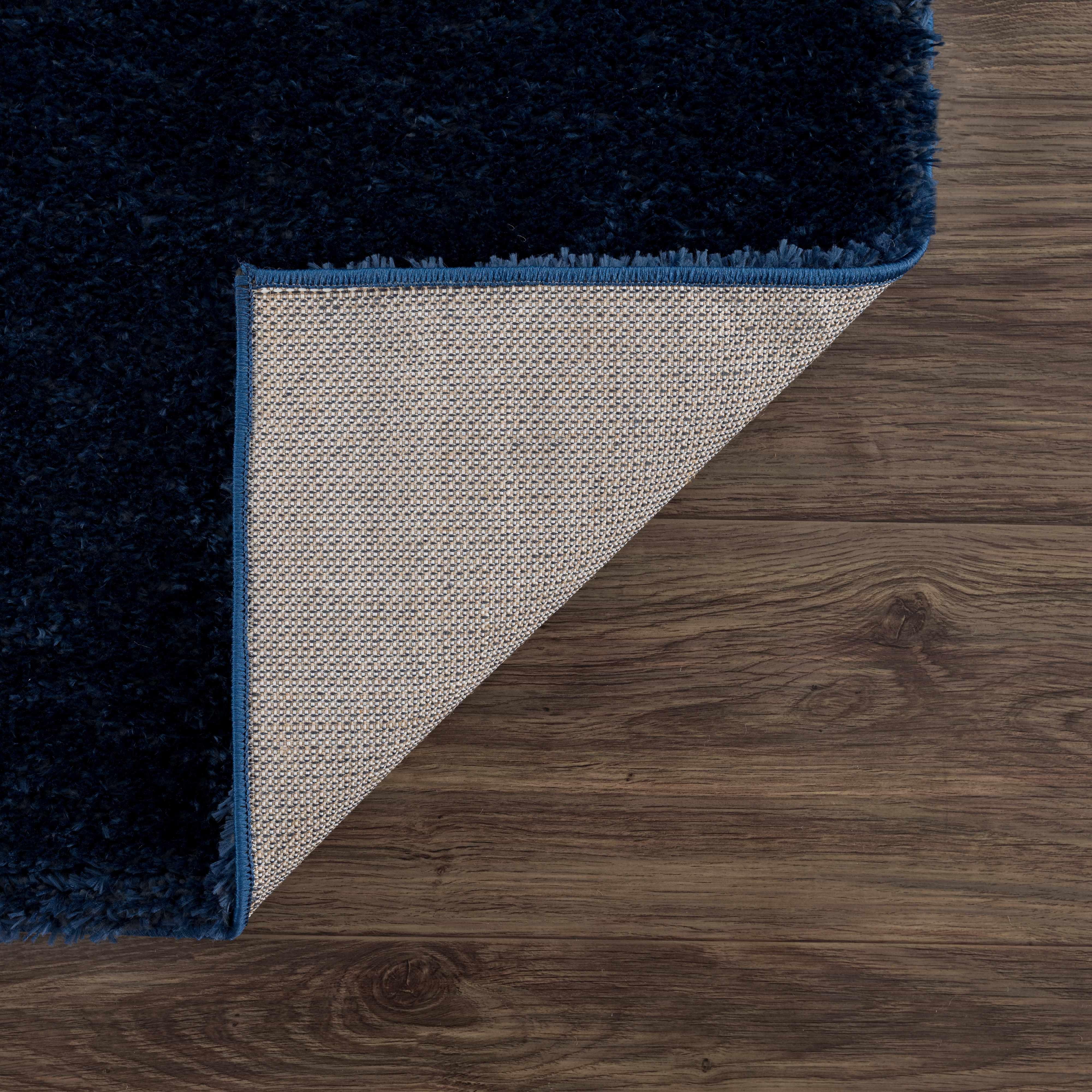 Heavenly Solid Navy Plush Rug