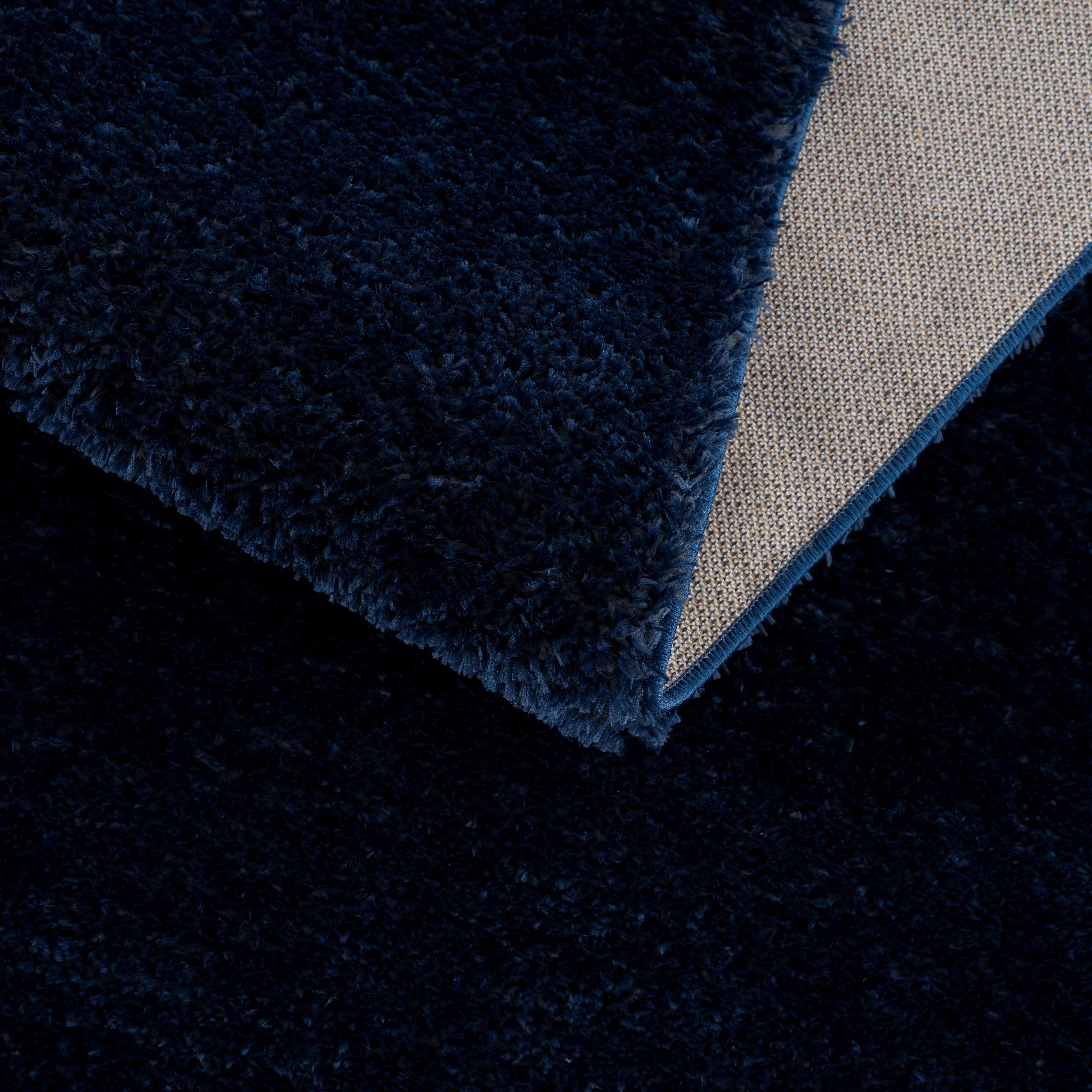 Heavenly Solid Navy Plush Rug