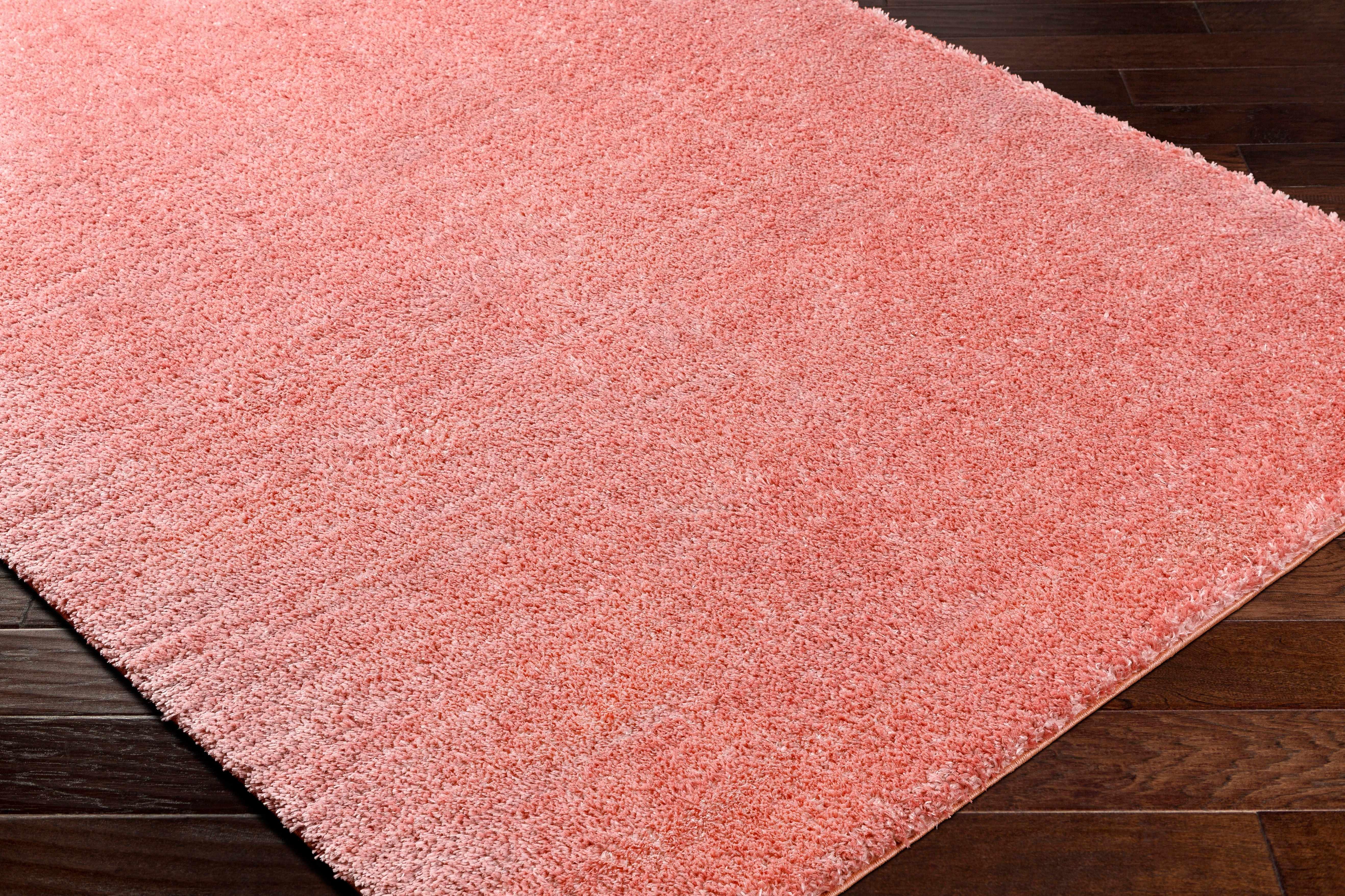 Heavenly Solid Pink Plush Rug