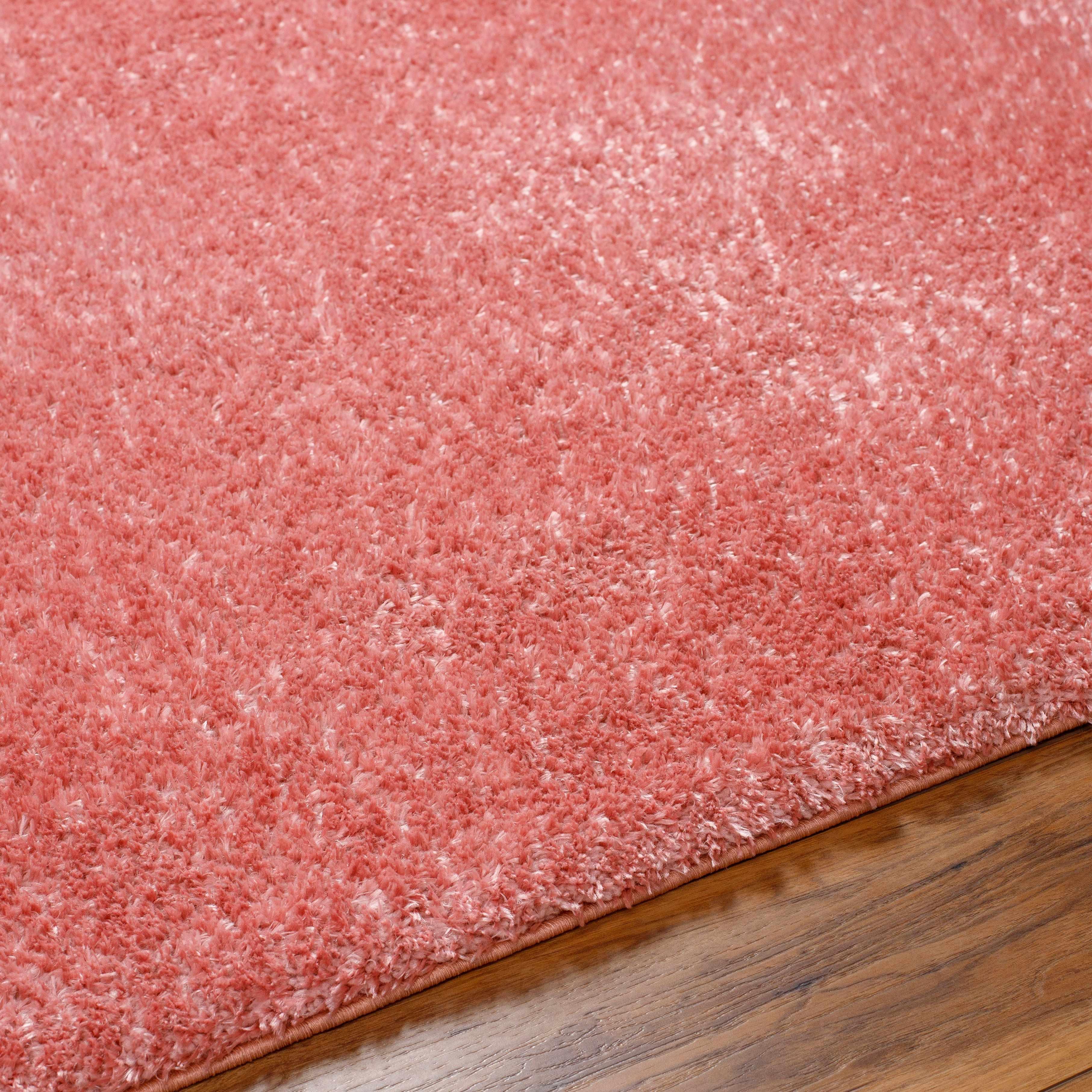 Heavenly Solid Pink Plush Rug