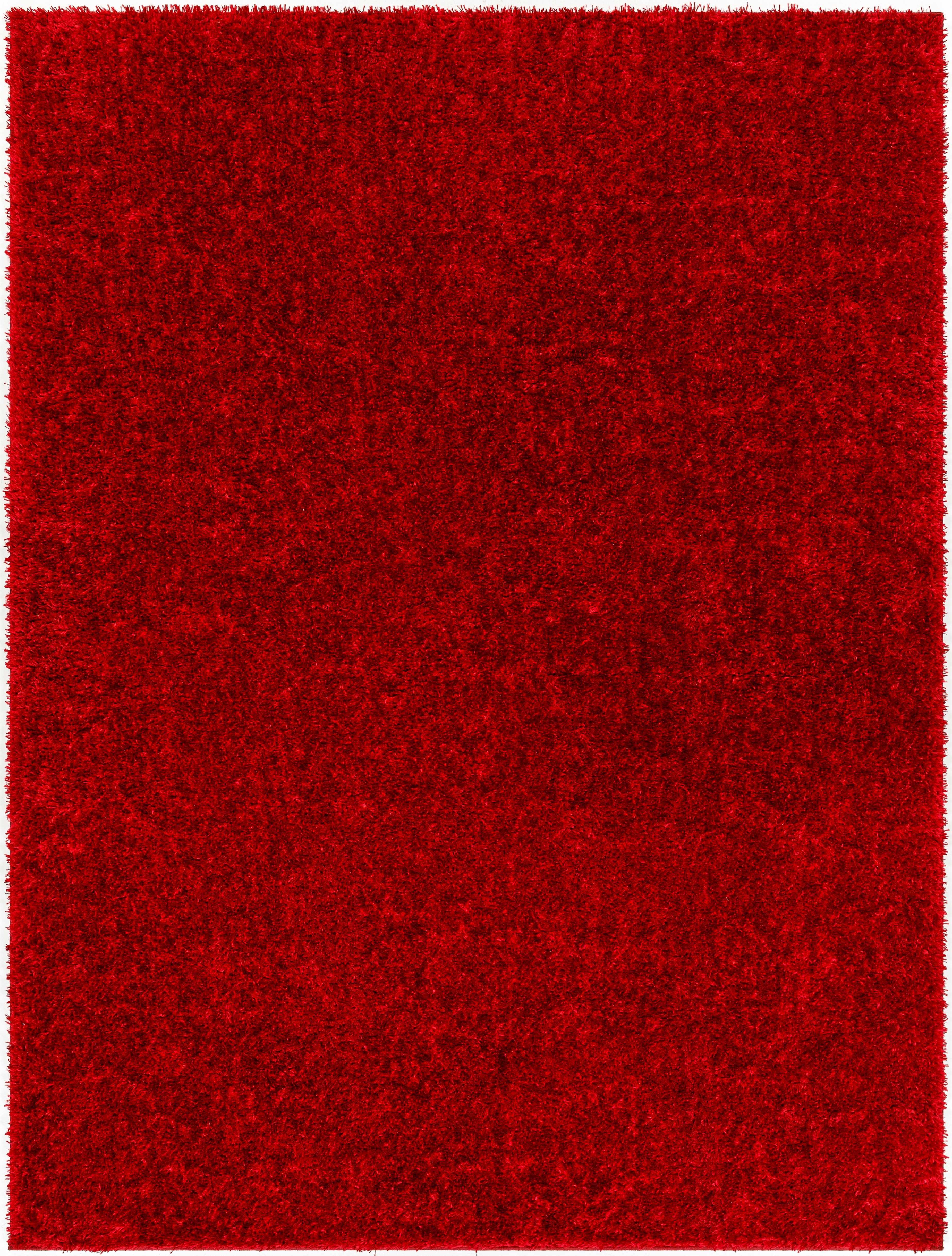 Heavenly Solid Red Plush Rug