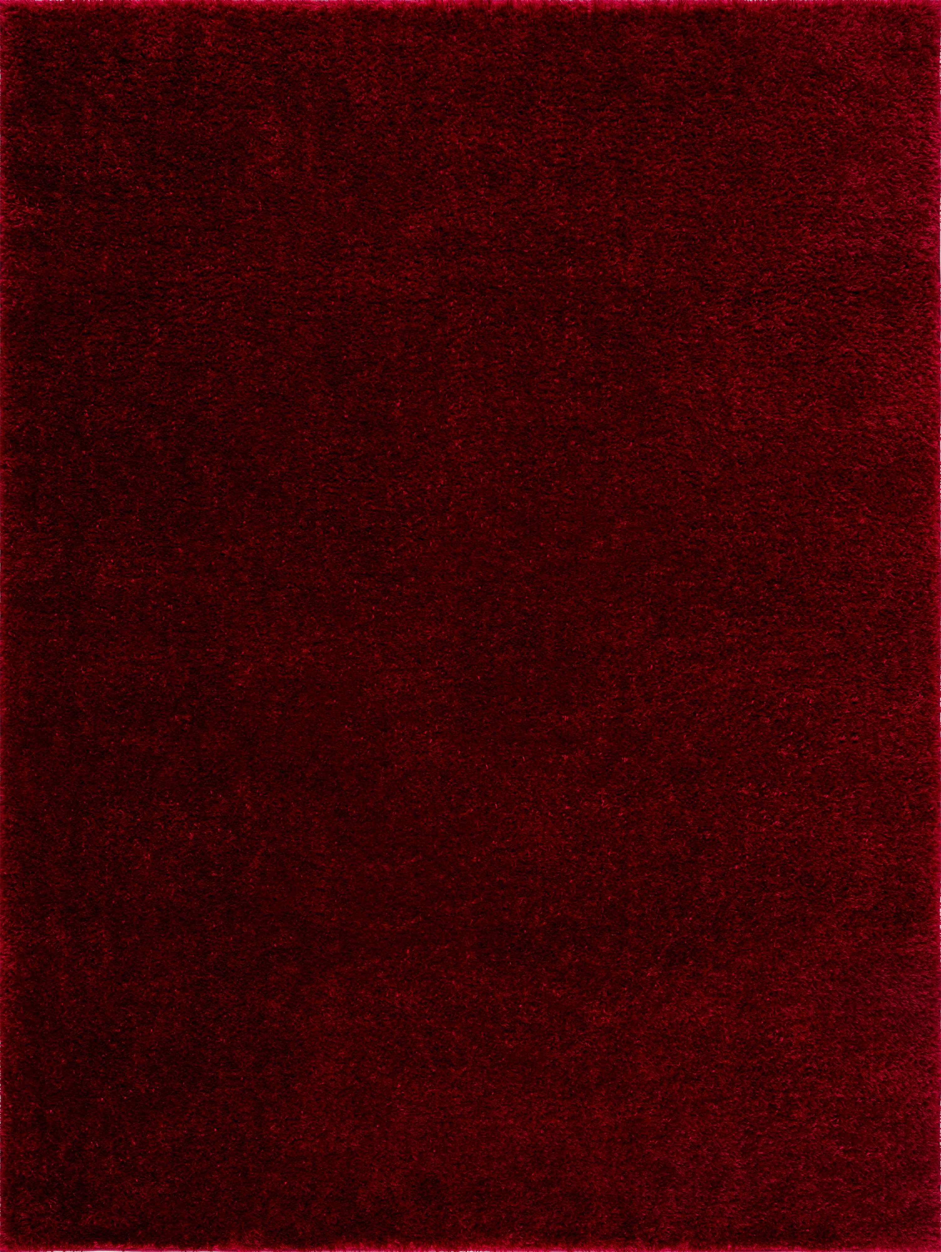 Heavenly Solid Red Plush Rug