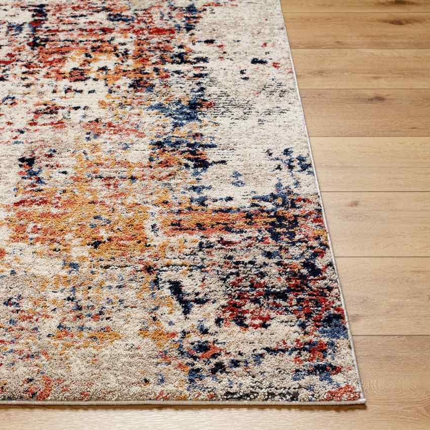 Hedy Modern Light Beige/Red Area Rug