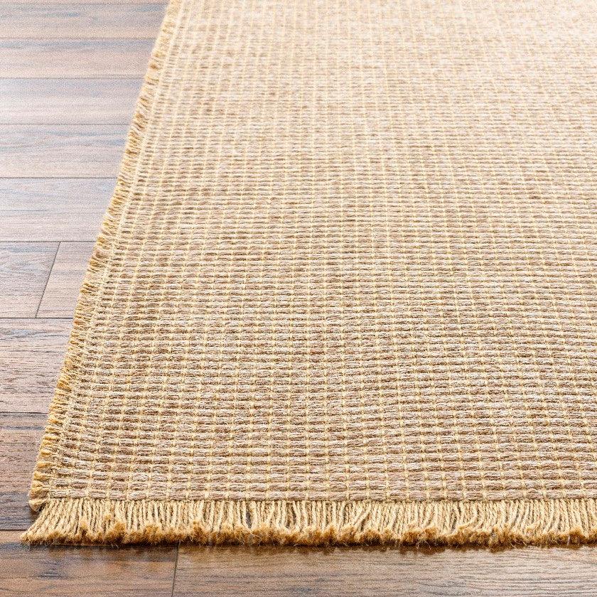 Hendy Solid and Border Brown Area Rug