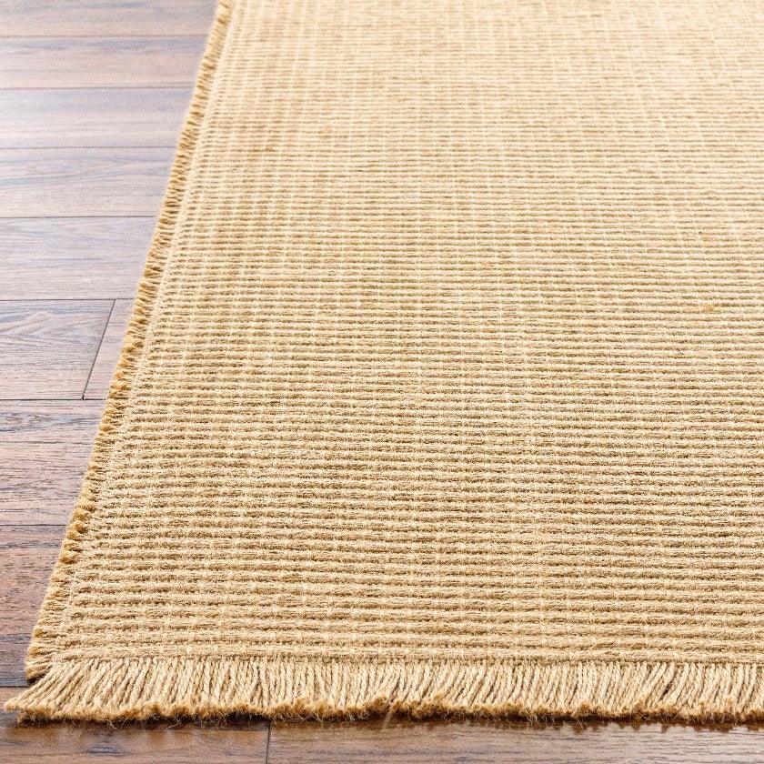 Hendy Solid and Border Camel Area Rug