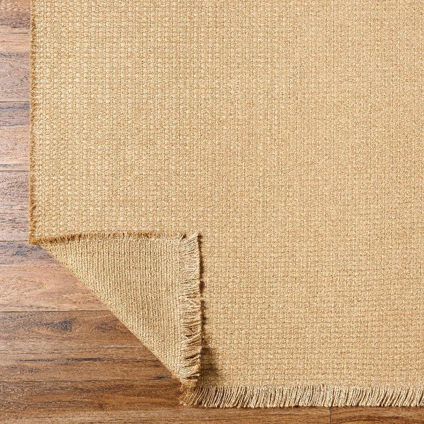 Hendy Solid and Border Camel Area Rug