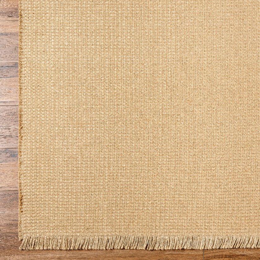 Hendy Solid and Border Camel Area Rug