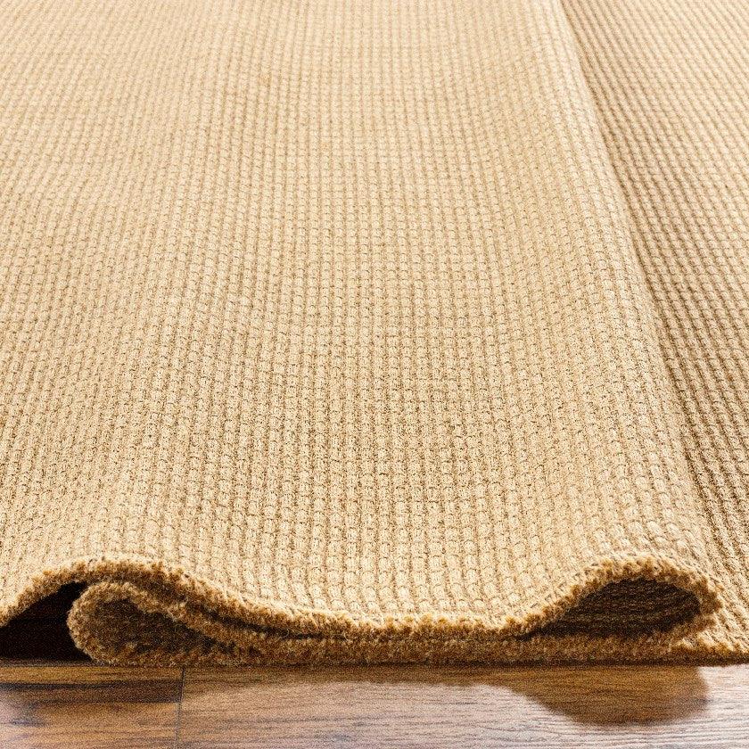 Hendy Solid and Border Camel Area Rug