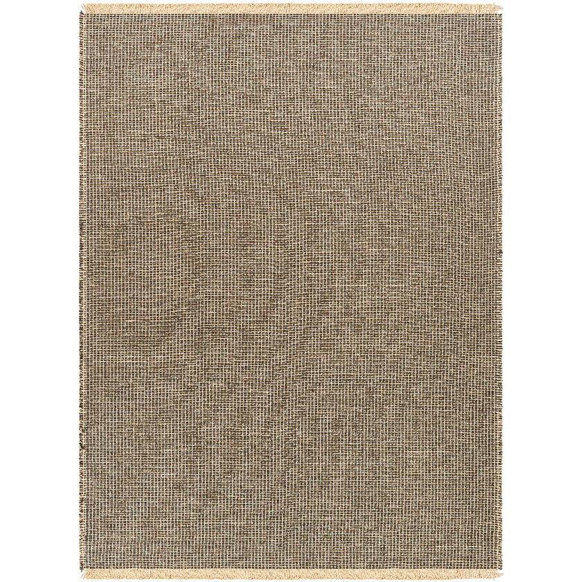 Hendy Solid and Border Charcoal Area Rug