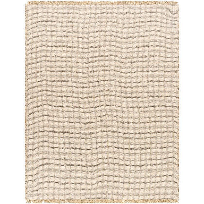 Hendy Solid and Border Mocha Area Rug