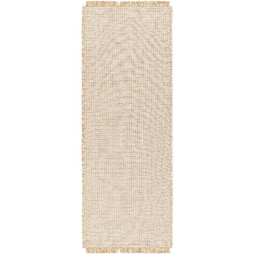 Hendy Solid and Border Mocha Area Rug