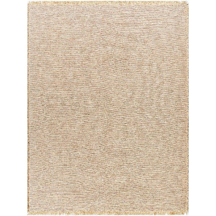 Hendy Solid and Border Taupe Area Rug