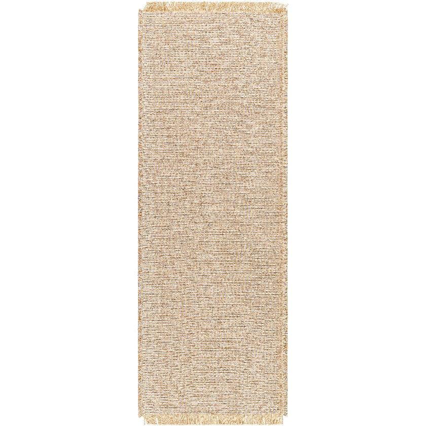 Hendy Solid and Border Taupe Area Rug