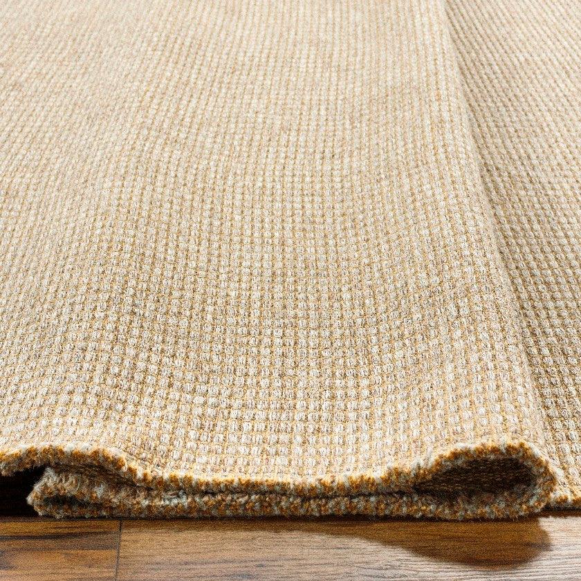 Hendy Solid and Border Taupe Area Rug