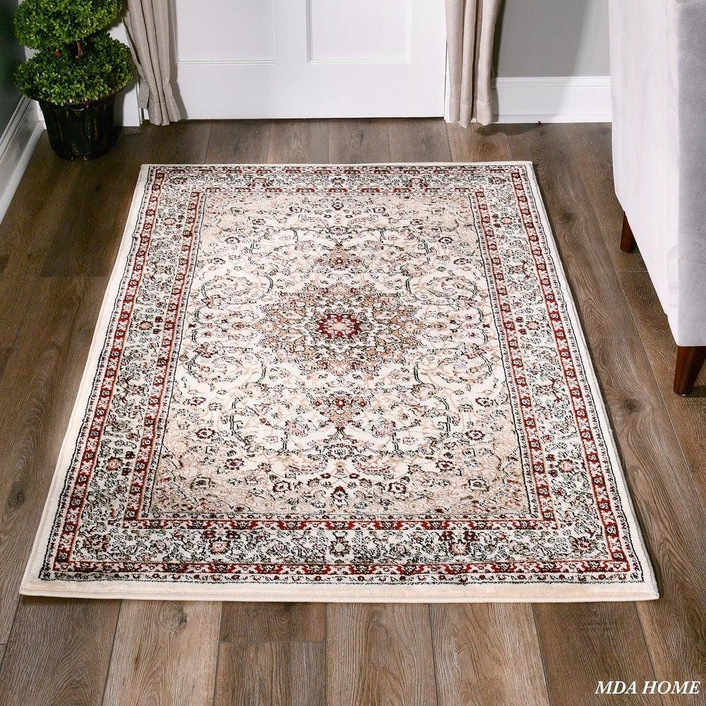 Hollywood Collection Floral Area Rug - 5'2'' X 7'5'' - Ivory