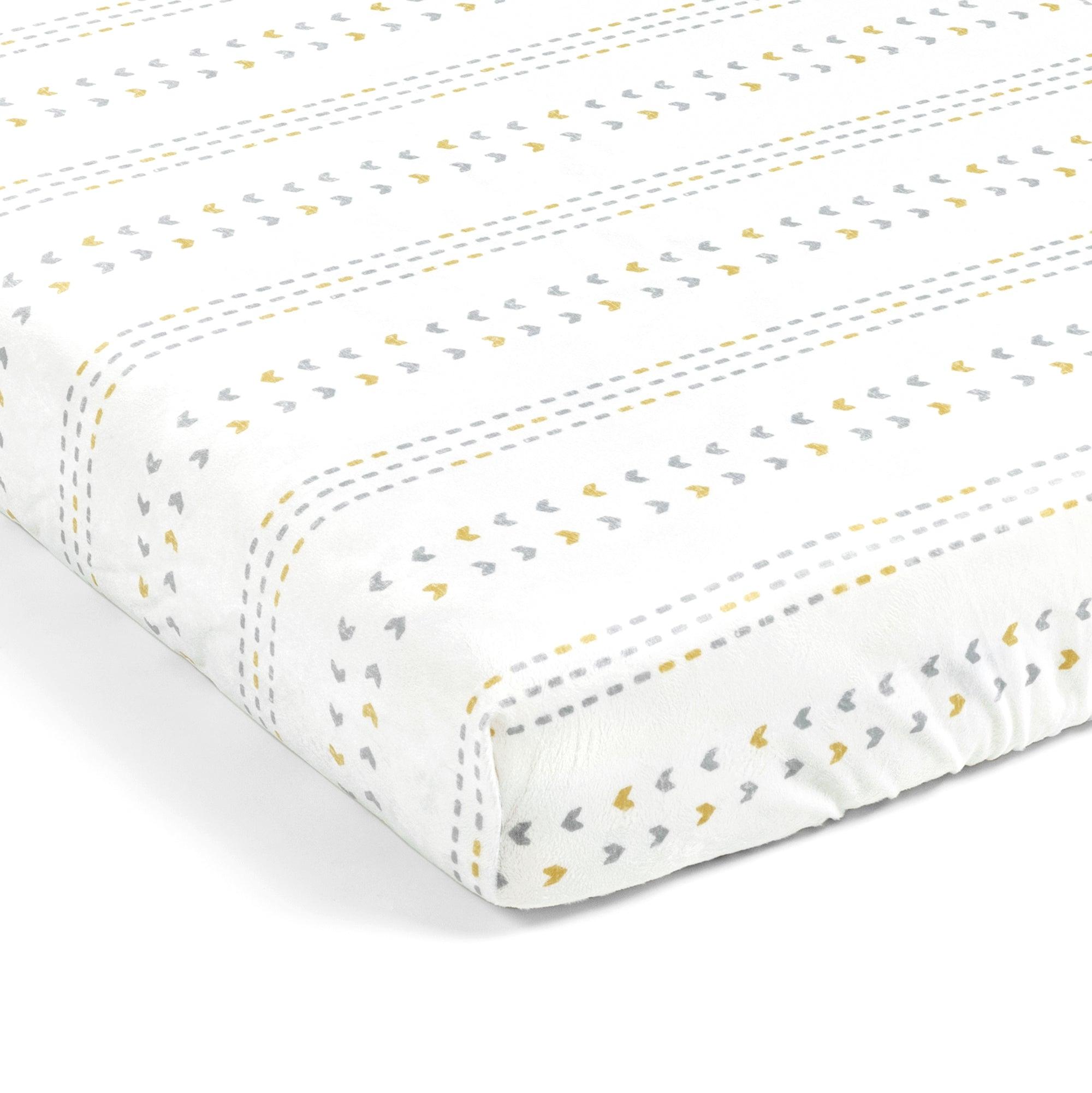 Hygge Geo Modern Soft & Plush Fitted Crib Sheet