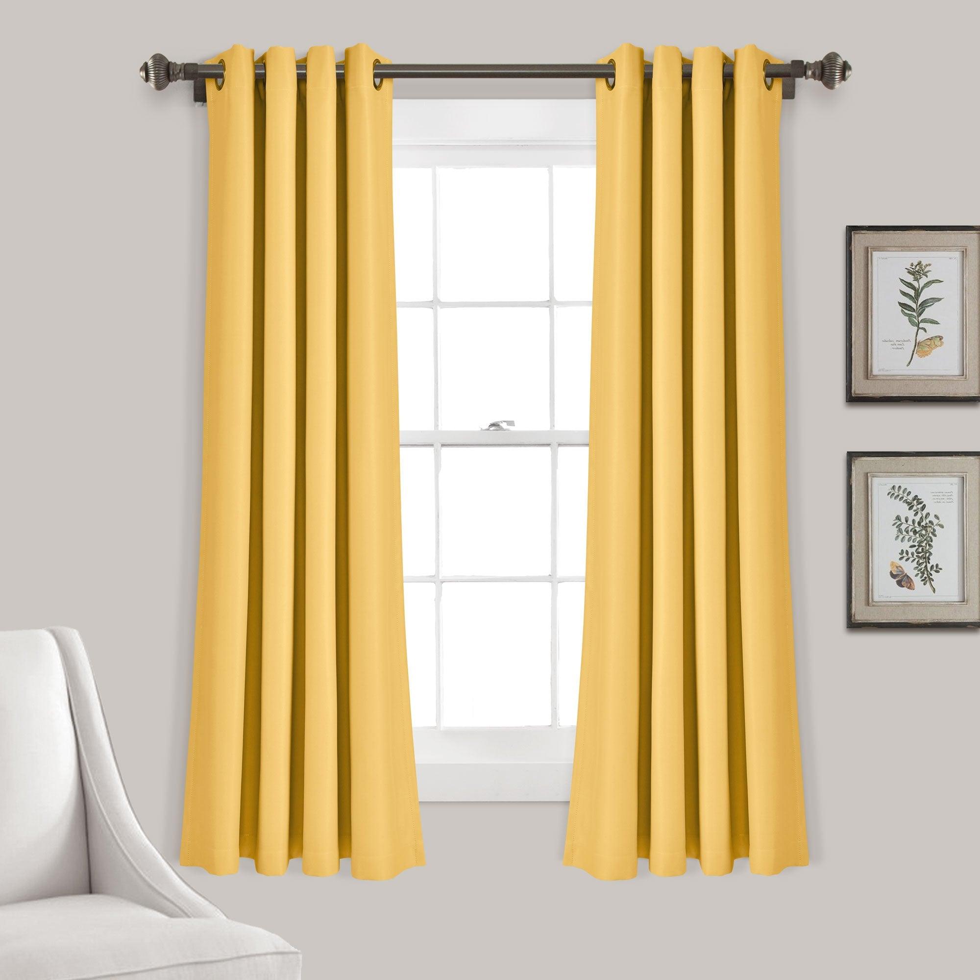 Insulated Grommet Blackout Window Curtain Panel Set