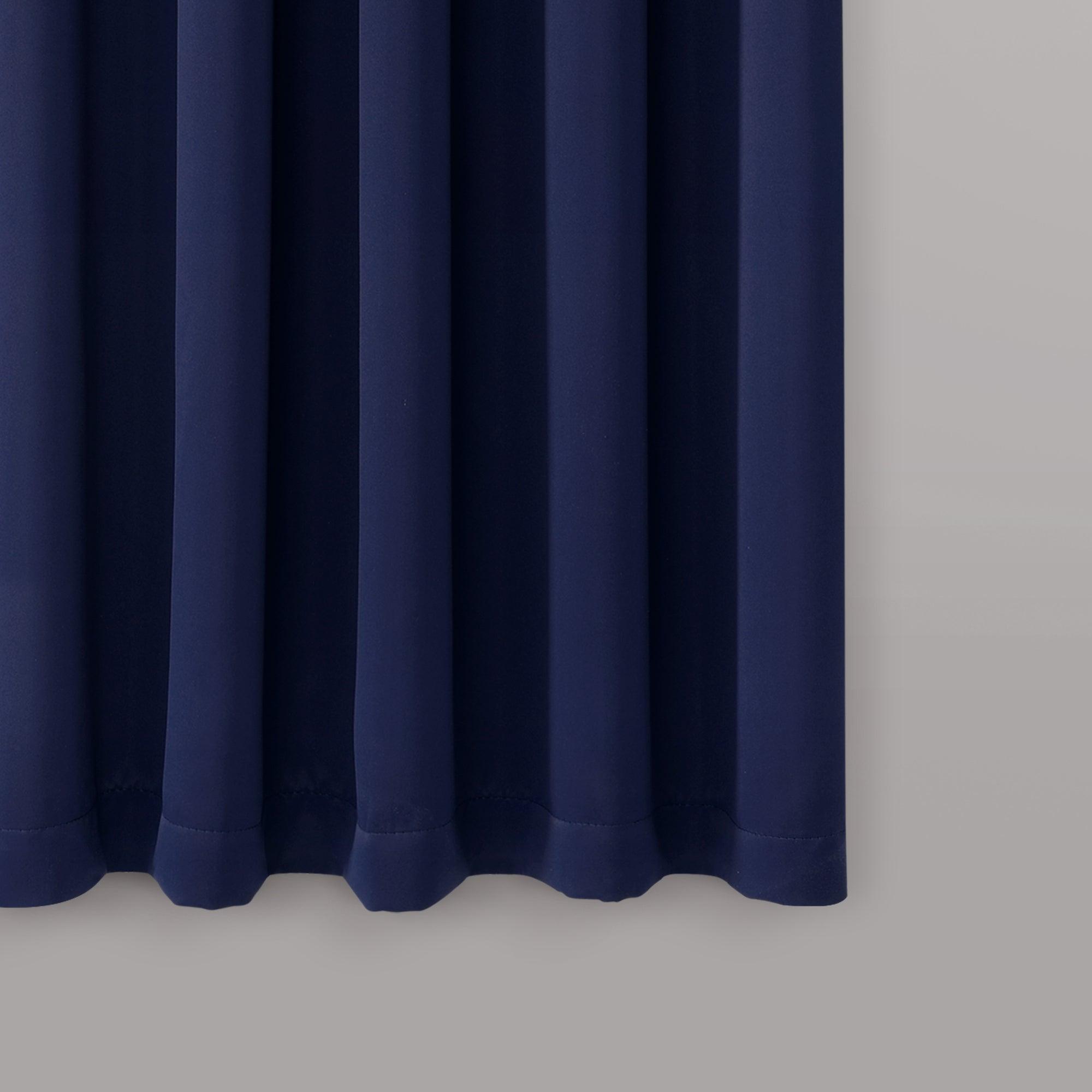 Insulated Knotted Tab Top Blackout Window Curtain Panel Set