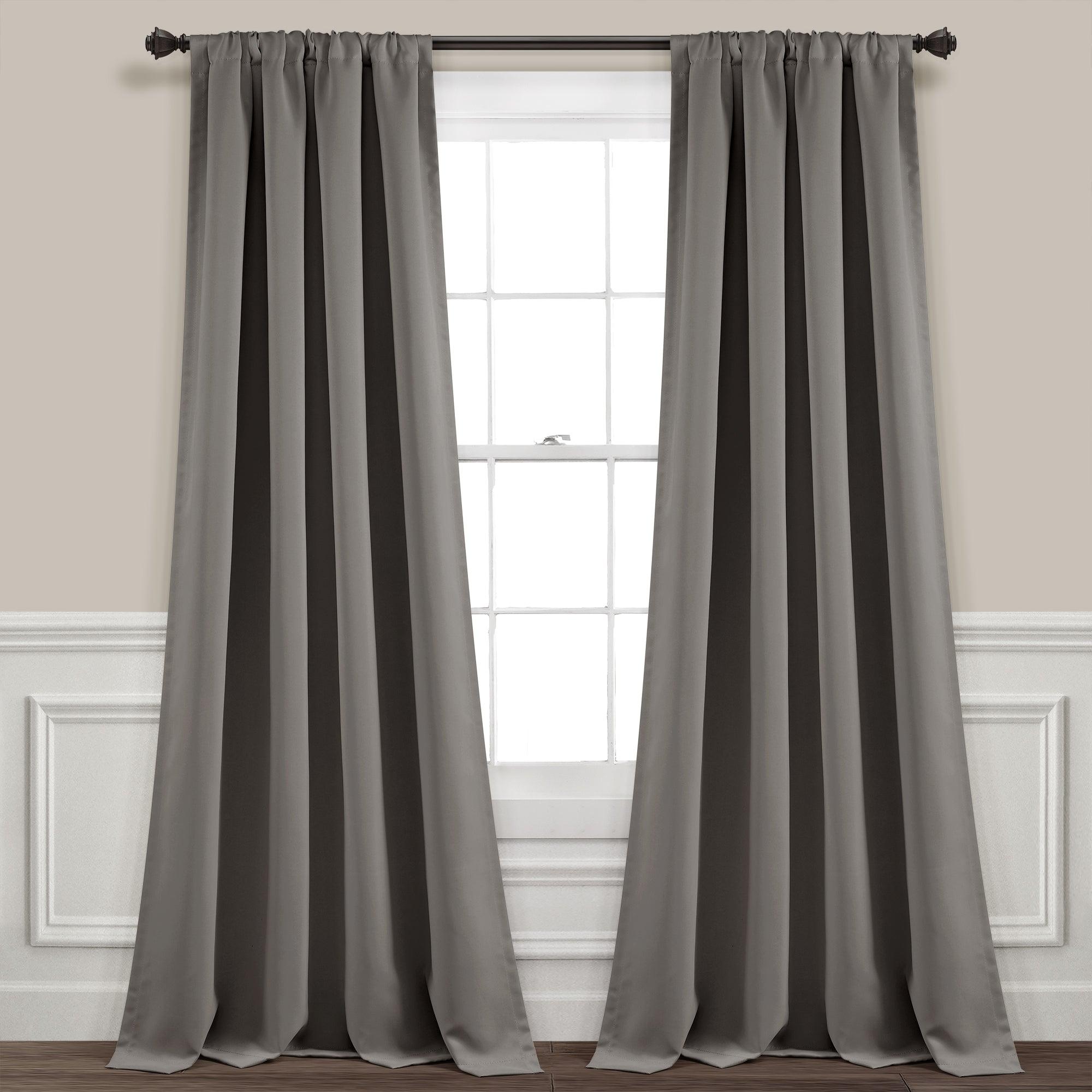 Insulated Rod Pocket Blackout Curtain Panel Set