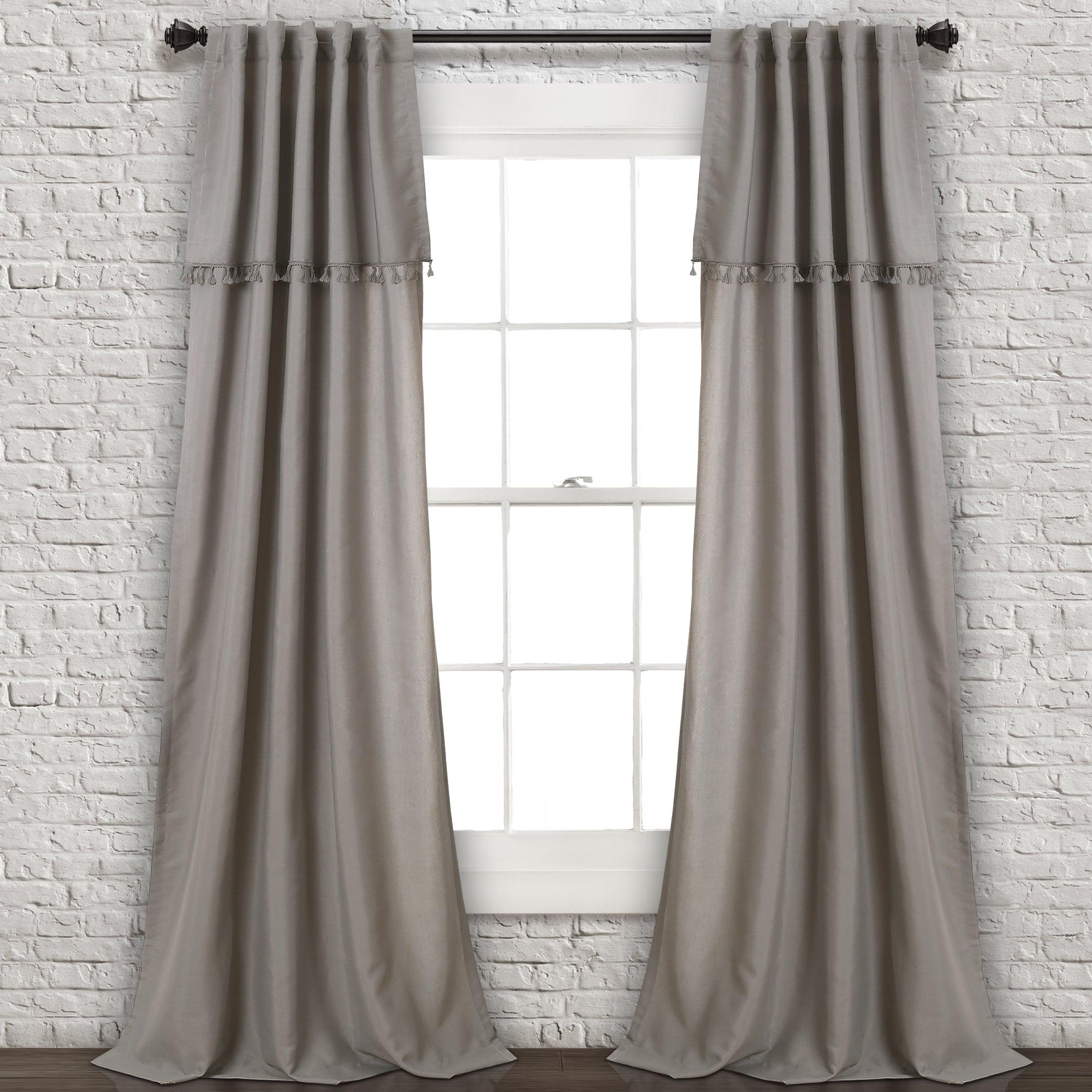 Ivy Tassel Window Curtain Panel Set