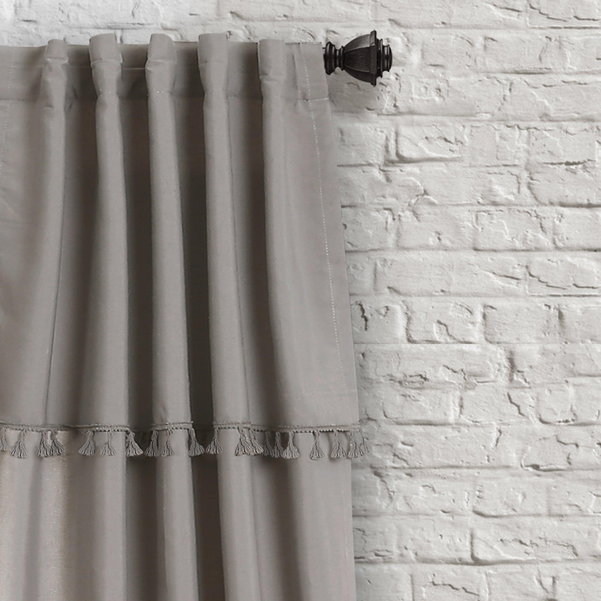 Ivy Tassel Window Curtain Panel Set