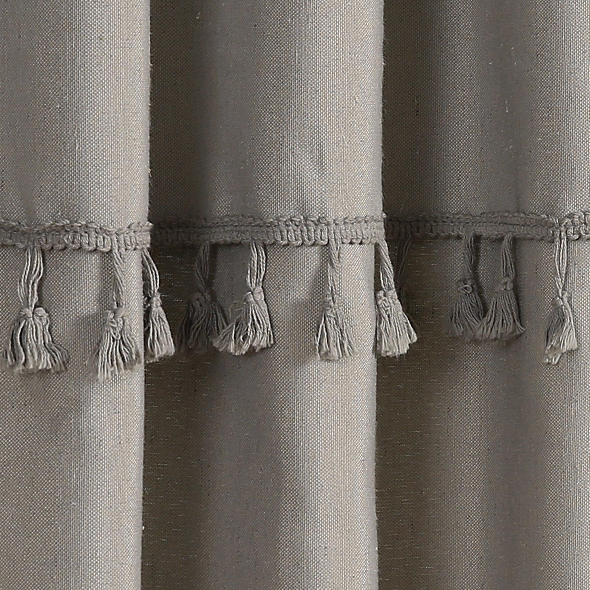 Ivy Tassel Window Curtain Panel Set