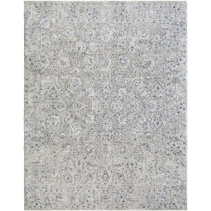 Jackalynn Traditional Light Gray/Dark Blue Area Rug