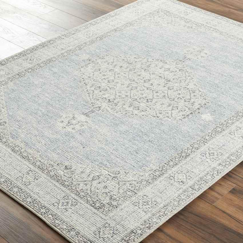 Jamesa Traditional Denim/Ivory Area Rug