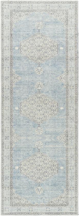 Jamesa Traditional Denim/Ivory Area Rug