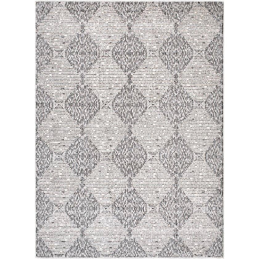 Javonne Modern Ivory/Black Area Rug