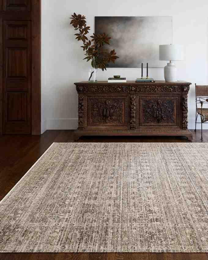 Jemimah Traditional Dark Sage Washable Area Rug