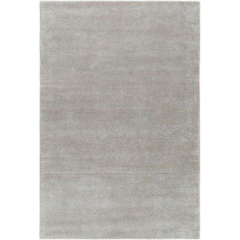 Jett Solid and Border Medium Gray Area Rug