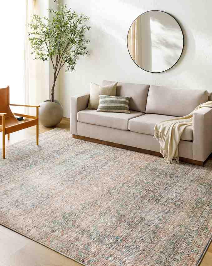 Jim Traditional Light Brown/Emerald Area Rug