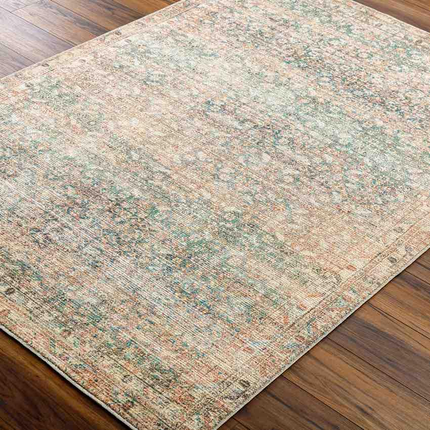 Jim Traditional Light Brown/Emerald Area Rug